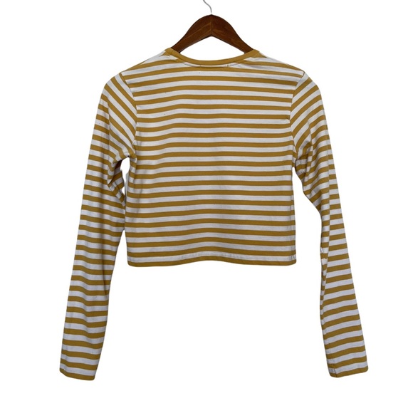 Brandy Melville Striped Crop Shirt Size 4 - Picture 6 of 7